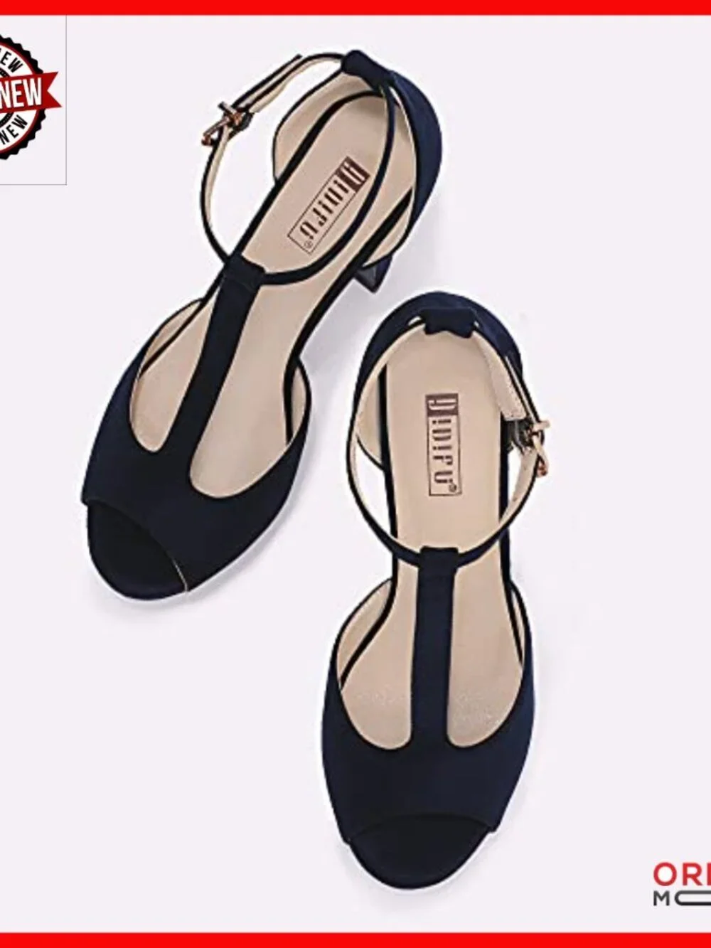 Platform Chunky Heels T-Strap Peep Toe Sandals Wedding Party Prom Shoes